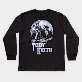 toby keith bootleg vintage design Kids Long Sleeve T-Shirt